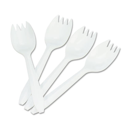 Boardwalk Mediumweight Polypropylene Cutlery, Spork, White, 1000-Carton BWKSPORK