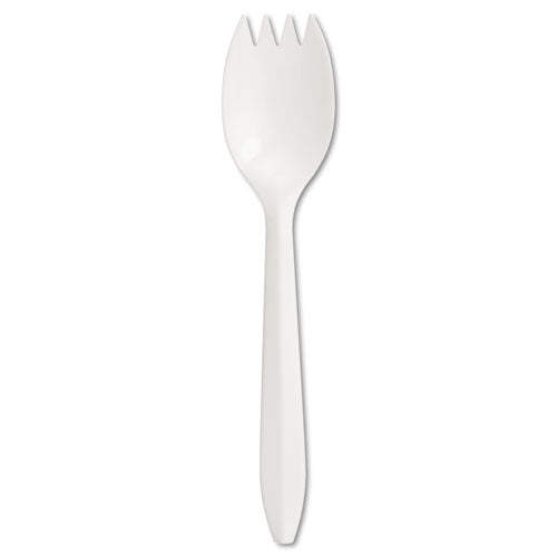 Boardwalk Mediumweight Polypropylene Cutlery, Spork, White, 1000-Carton BWKSPORK