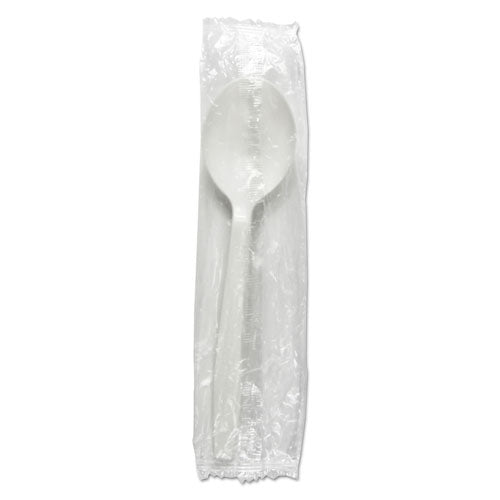Boardwalk Heavyweight Wrapped Polypropylene Cutlery, Soup Spoon, White, 1,000-Carton BWKSSHWPPWIW