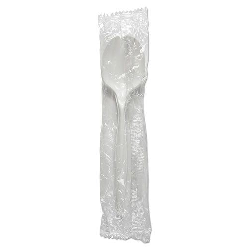 Boardwalk Mediumweight Wrapped Polypropylene Cutlery, Soup Spoon, White, 1,000-Carton BWKSSMWPPWIW