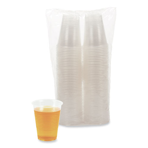 Boardwalk Translucent Plastic Cold Cups, 10 oz, Polypropylene, 10 Cups-Sleeve, 100 Sleeves-Carton BWKTRANSCUP10CT
