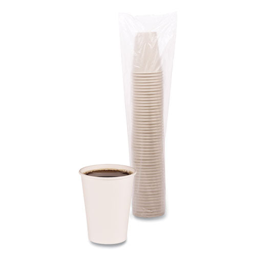 Boardwalk Paper Hot Cups, 12 oz, White, 20 Cups-Sleeve, 50 Sleeves-Carton BWKWHT12HCUP