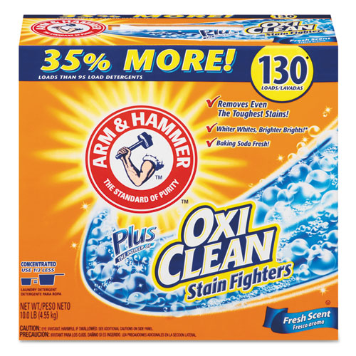 Arm & Hammer Power of OxiClean Powder Detergent, Fresh, 9.92 lb Box, 3-Carton 33200-00108