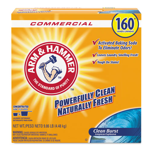 Arm & Hammer Powder Laundry Detergent, Clean Burst, 9.86 lb Box, 3-Carton 33200-00109