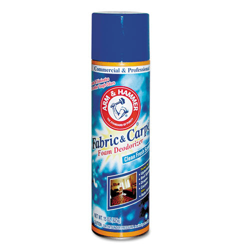 Arm & Hammer Fabric and Carpet Foam Deodorizer, Fresh Scent, 15 oz Aerosol Spray, 8-Carton 33200-00514
