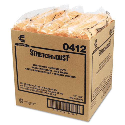Chix Stretch 'n Dust Cloths, 11 5-8 x 24, Yellow, 40 Cloths-Pack, 10 Packs-Carton 0412