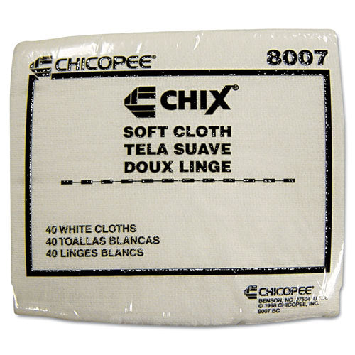 Chix Soft Cloths, 13 x 15, White, 1200-Carton 8007
