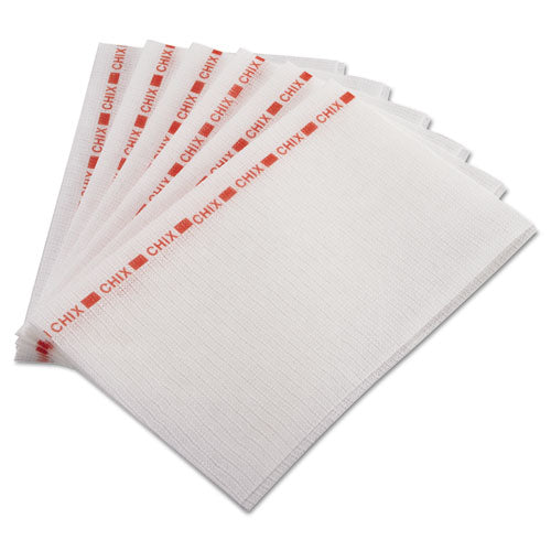 Chix Food Service Towels, 13 x 21, Red-White, 150-Carton CHI 8242