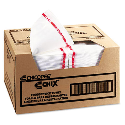 Chix Reusable Food Service Towels, Fabric, 13 x 24, White, 150-Carton 8250