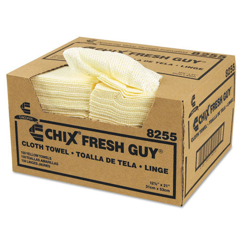 Chix Fresh Guy Towels, 13 1-2 x 13 1-2, Yellow, 150-Carton 8255
