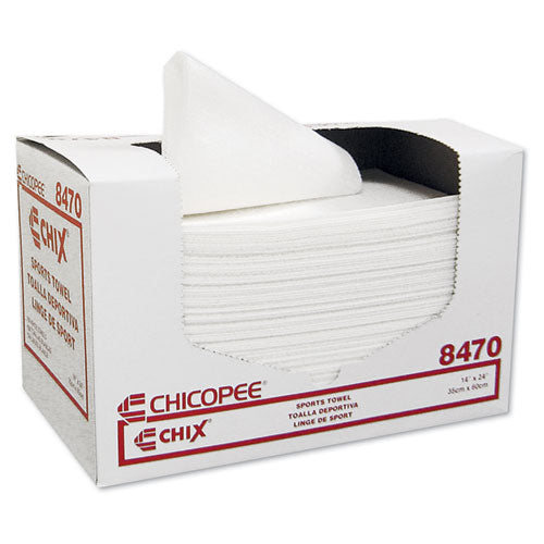 Chix Sports Towels, 14 x 24, White, 100 Towels-Pack, 6 Packs-Carton CHI 8470