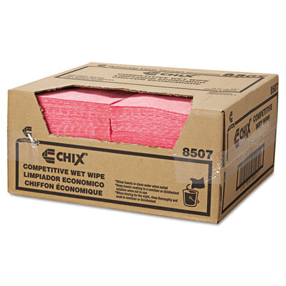 Chix Wet Wipes, 11 1-2 x 24, White-Pink, 200-Carton 8507