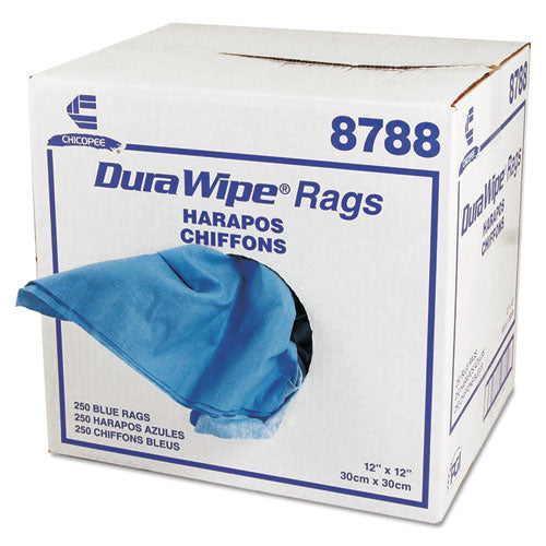 Chix DuraWipe General Purpose Towels, 12 x 12, Blue, 250-Carton 8788