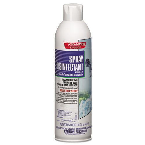 Chase Products Champion Sprayon Spray Disinfectant, 16.5 oz Aerosol Spray, 12-Carton 5157
