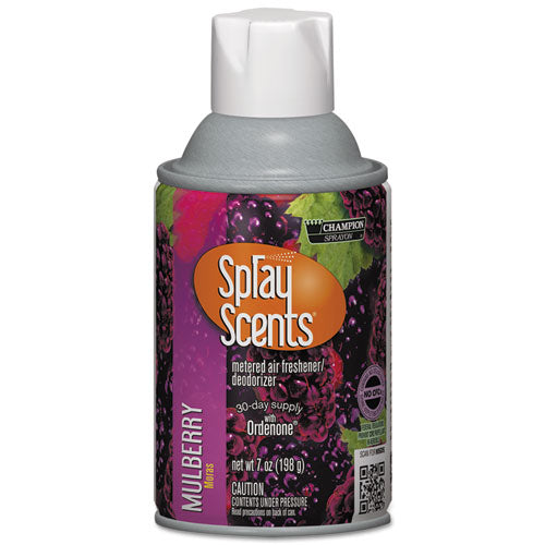 Chase Products SPRAYScents Metered Air Freshener Refill, Mulberry, 7 oz Aerosol Spray, 12-Carton 5169