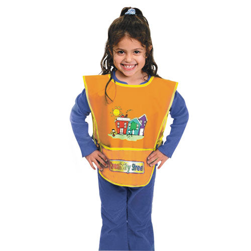 Creativity Street Kraft Artist Smock, Fits Kids Ages 3-8, Vinyl, One Size Fits All, Bright Colors 5207