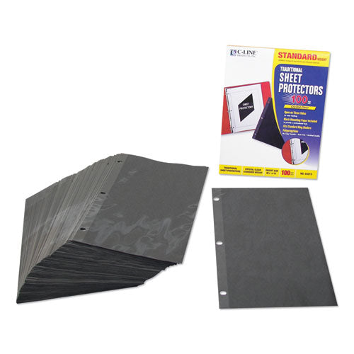 C-Line Traditional Polypropylene Sheet Protectors, Standard Weight, 11 x 8 1-2, 100-BX 03213