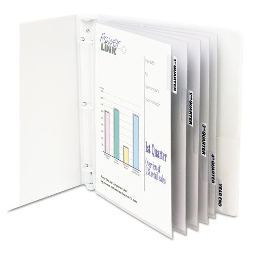 C-Line Sheet Protectors with Index Tabs, Heavy, Clear Tabs, 2", 11 x 8 1-2, 5-ST 05557