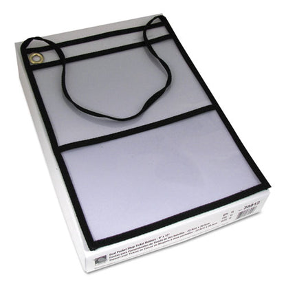 C-Line 2-Pocket Shop Ticket Holder w-Strap, Black Stitching, 150-Sheet, 9 x 12, 15-Box 38912