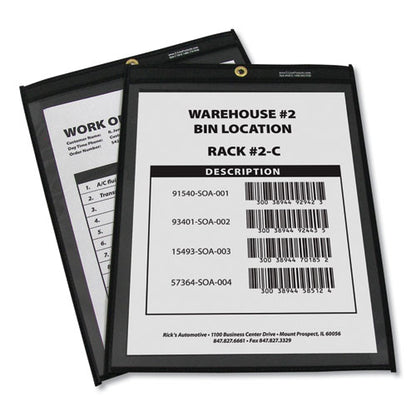 C-Line Shop Ticket Holders, Stitched, One Side Clear, 75 Sheets, 9 x 12, 25-Box 45912