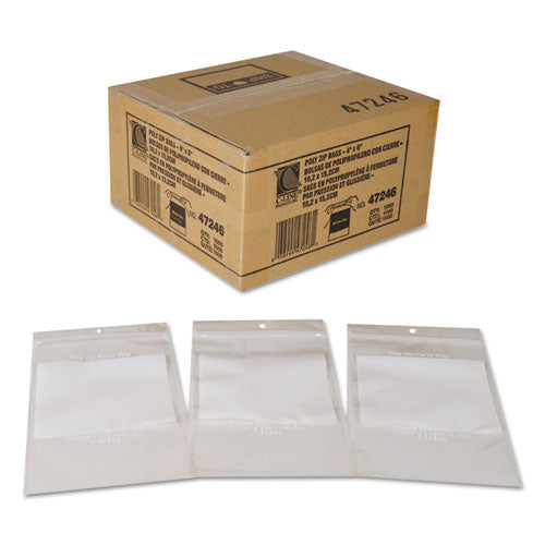 C-Line Write-On Poly Bags, 2 mil, 4" x 6", Clear, 1,000-Carton 47246