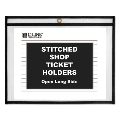 C-Line Shop Ticket Holders, Stitched, Sides Clear, 50 Sheets, 11 x 8 1-2, 25-Box 49911