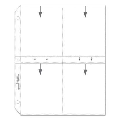 C-Line Clear Photo Pages for 8, 3-1-2 x 5 Photos, 3-Hole Punched, 11-1-4 x 8-1-8 52584