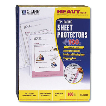C-Line Heavyweight Polypropylene Sheet Protectors, Clear, 2", 11 x 8 1-2, 100-Box 62023