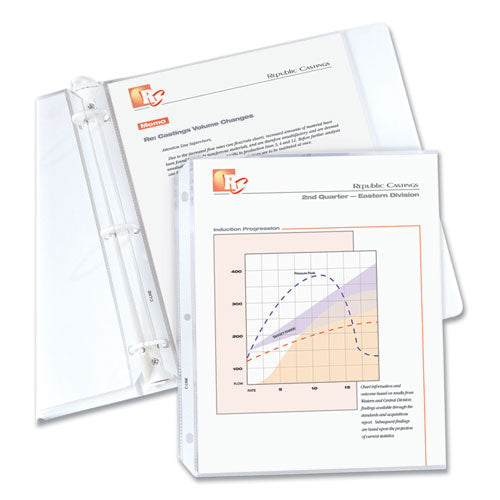 C-Line Standard Weight Polypropylene Sheet Protectors, Clear, 2", 11 x 8 1-2, 50-BX 62037