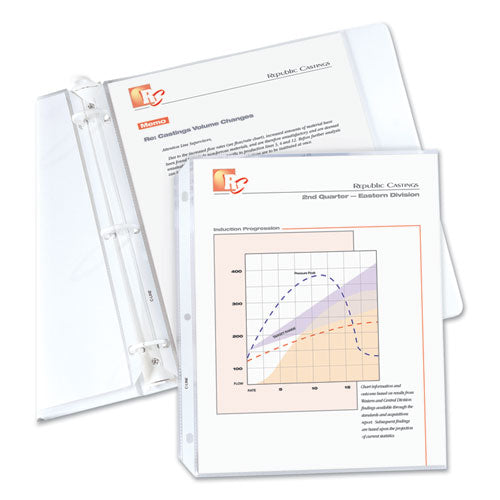 C-Line Standard Weight Polypropylene Sheet Protectors, Non-Glare, 2", 11 x 8 1-2, 50-BX 62038