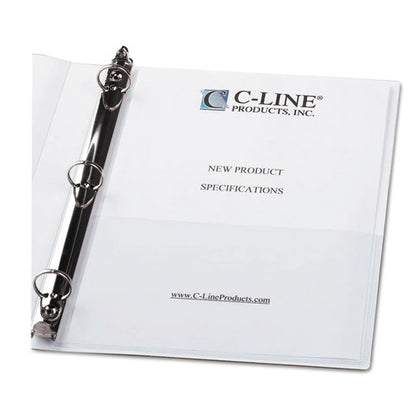 C-Line Peel and Stick Add-On Filing Pockets, 25", 11 x 8 1-2, 10-Pack 70185