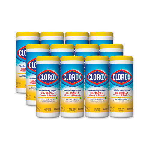 Clorox Disinfecting Wipes Crisp Lemon Scent 35 Wipes (12 Pack) 01594