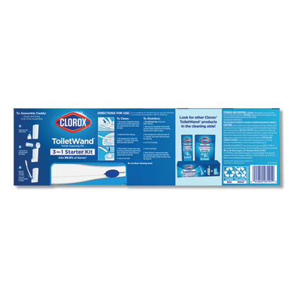 Clorox Toilet Wand Disposable Toilet Cleaning Kit: Handle, Caddy and Refills, 6-Carton 03191