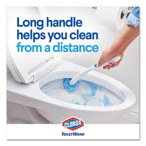 Clorox Toilet Wand Disposable Toilet Cleaning Kit: Handle, Caddy and Refills, 6-Carton 03191