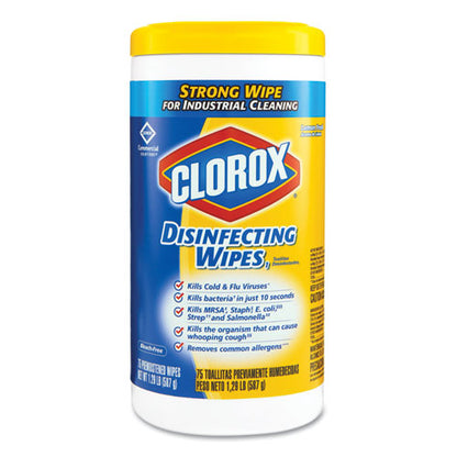 Clorox Disinfecting Wipes Lemon Fresh Scent 75 Wipes (6 Pack) 15948