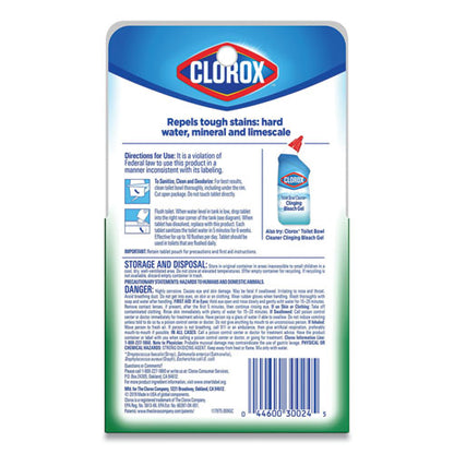 Clorox Automatic Toilet Bowl Cleaner, 3.5 oz Tablet, 2-Pack, 6 Packs-Carton 30024