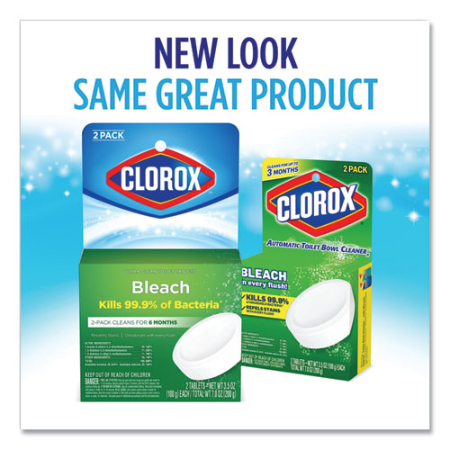 Clorox Automatic Toilet Bowl Cleaner, 3.5 oz Tablet, 2-Pack 30024