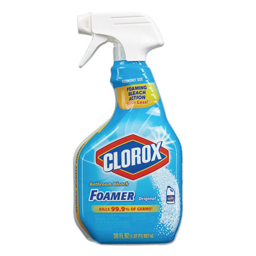 Clorox Bleach Foamer Bathroom Spray, Original, 30 oz Spray Bottle, 9-Carton 30614