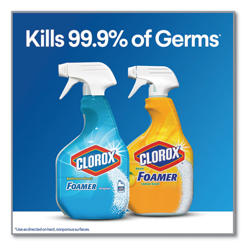 Clorox Bleach Foamer Bathroom Spray, Original, 30 oz Spray Bottle, 9-Carton 30614