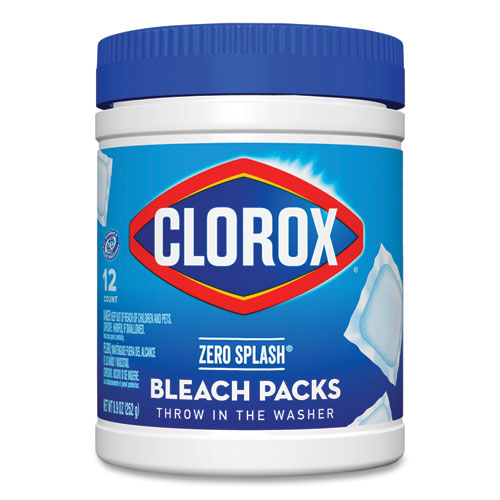 Clorox Control Bleach Packs, Regular, 12 Tabs-Pack, 6 Packs-Carton 31371
