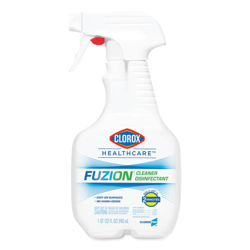 Clorox Healthcare Fuzion Cleaner Disinfectant, Unscented, 32 oz Spray Bottle, 9-Carton 31478