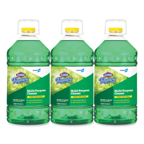 Clorox Fraganzia Multi-Purpose Cleaner, Forest Dew Scent, 175 oz Bottle, 3-Carton 31525
