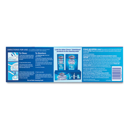Clorox Disinfecting ToiletWand Refill Heads, 10-Pack, 6 Packs-Carton CLO31620