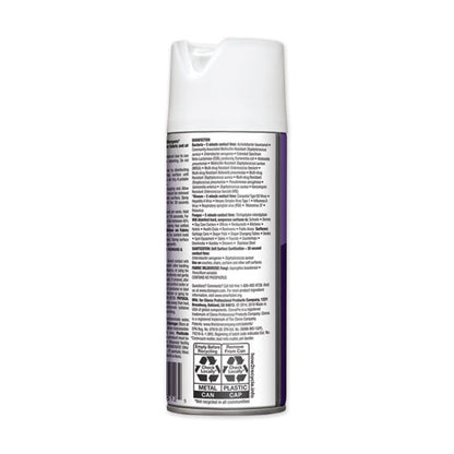 Clorox 4 in One Disinfectant and Sanitizer, Lavender, 14 oz Aerosol Spray, 12-Carton CLO32512