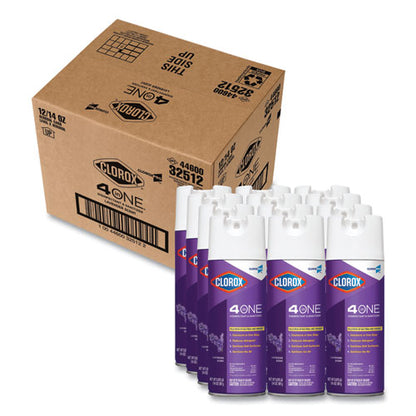 Clorox 4 in One Disinfectant and Sanitizer, Lavender, 14 oz Aerosol Spray, 12-Carton CLO32512