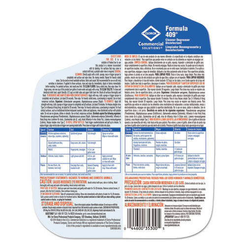 Formula 409 Cleaner Degreaser Disinfectant, Refill, 128 oz Refill, 4-Carton 35300