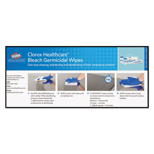 Clorox Healthcare Bleach Germicidal Wipes 70 Wipes (6 Pack) 35309