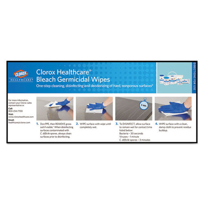 Clorox Healthcare Bleach Germicidal Wipes 70 Wipes 35309