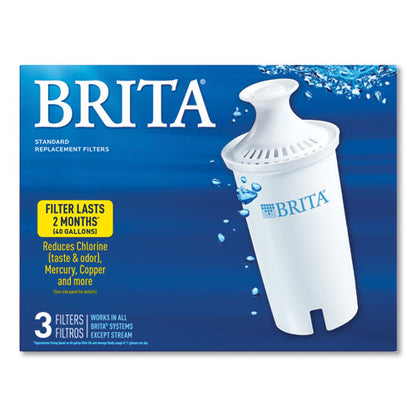 Brita Water Filter Pitcher Advanced Replacement Filters, 3-Pack 35503