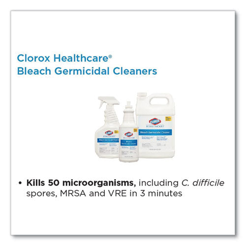 Clorox Healthcare Bleach Germicidal Cleaner, 128 oz Refill Bottle, 4-Carton 68978
